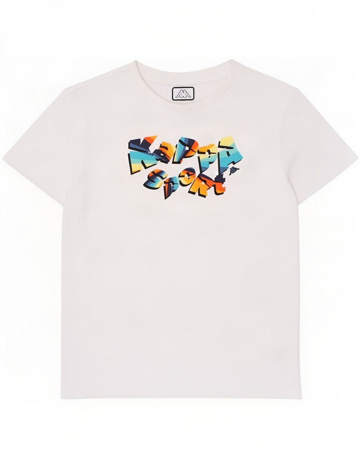 Kappa Boys Grafisk T-Shirt Top 11-12 År Hvid