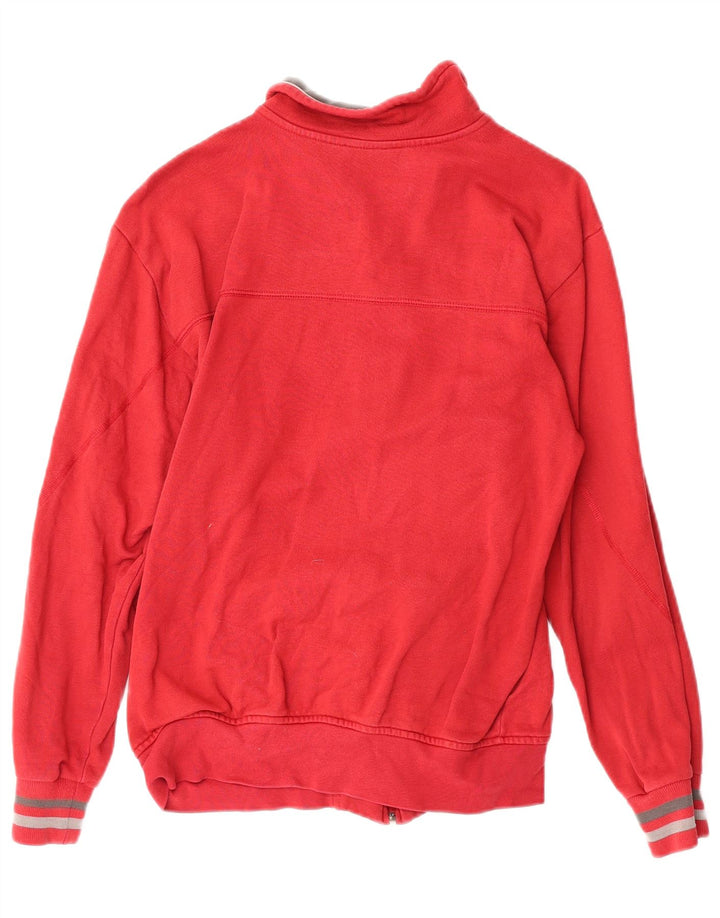 CHAMPION Womens Tracksuit Top Jacket UK 14 Medium Red Cotton