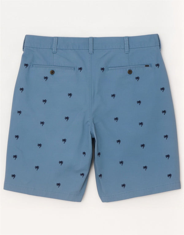 Marks & Spencer Herre Hawaii Chino Shorts W38 XL Blå Bomuld