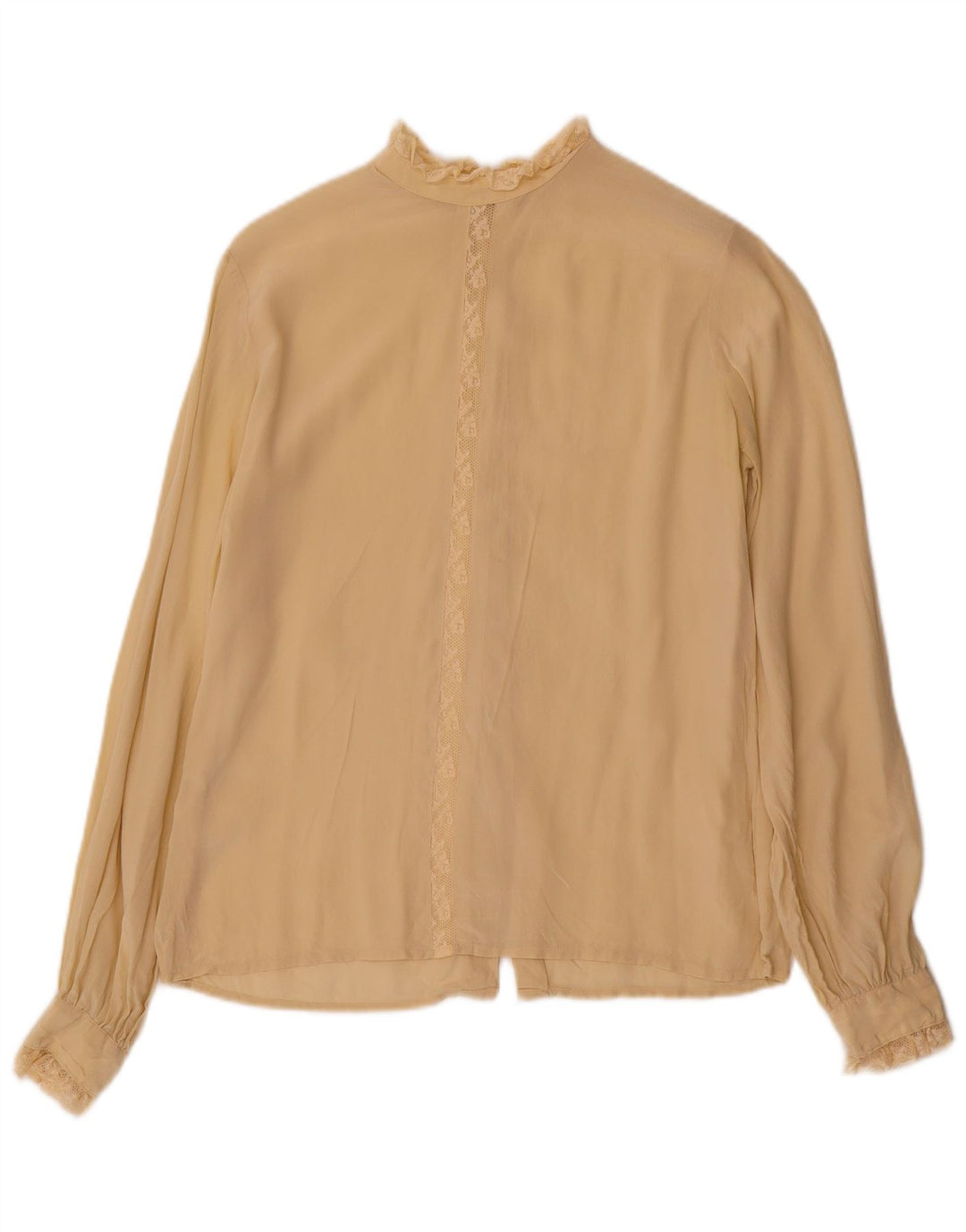 Vintage dameskjortebluse UK 12 Medium Beige