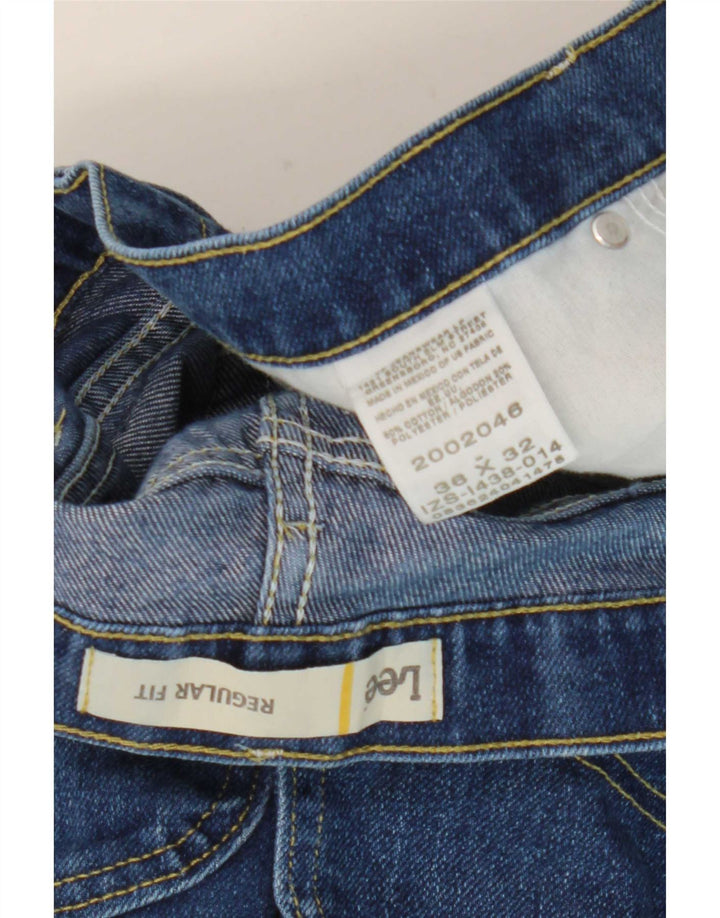 Lee Womens Regular Fit Straight Jeans W36 L29 Blå Bomuld