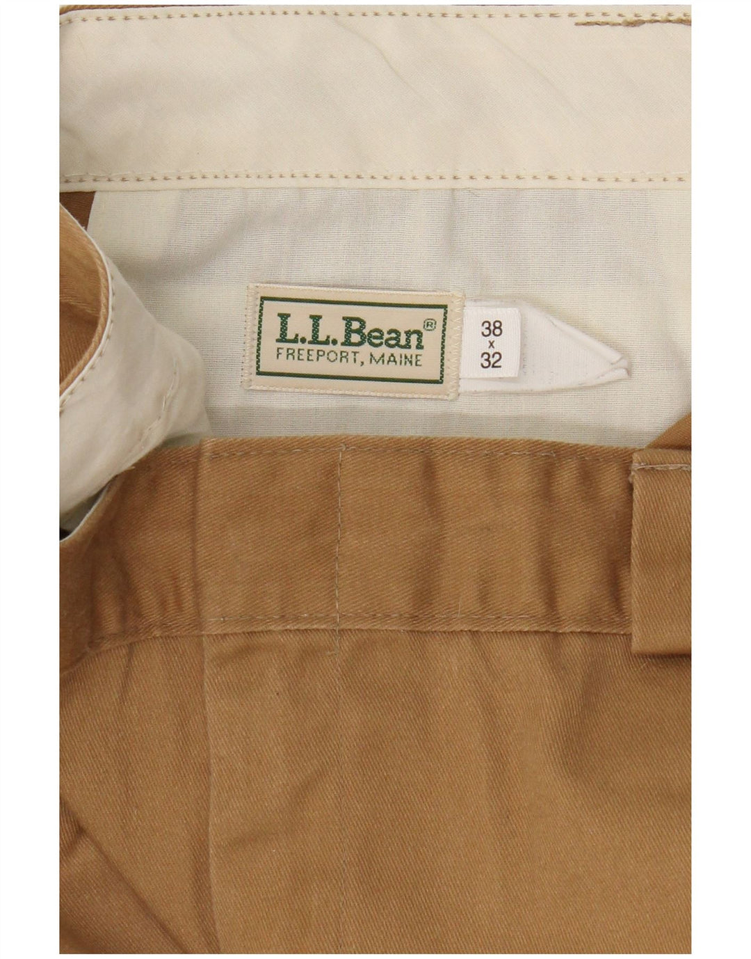 L.L.Bean Straight Chino-bukser til mænd W38 L32 Beige