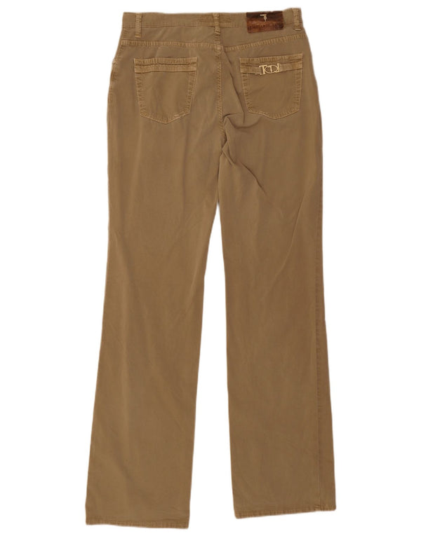 Trussardi Dame Bootcut Casual Bukser IT 46 Large W30 L32 Khaki Bomuld