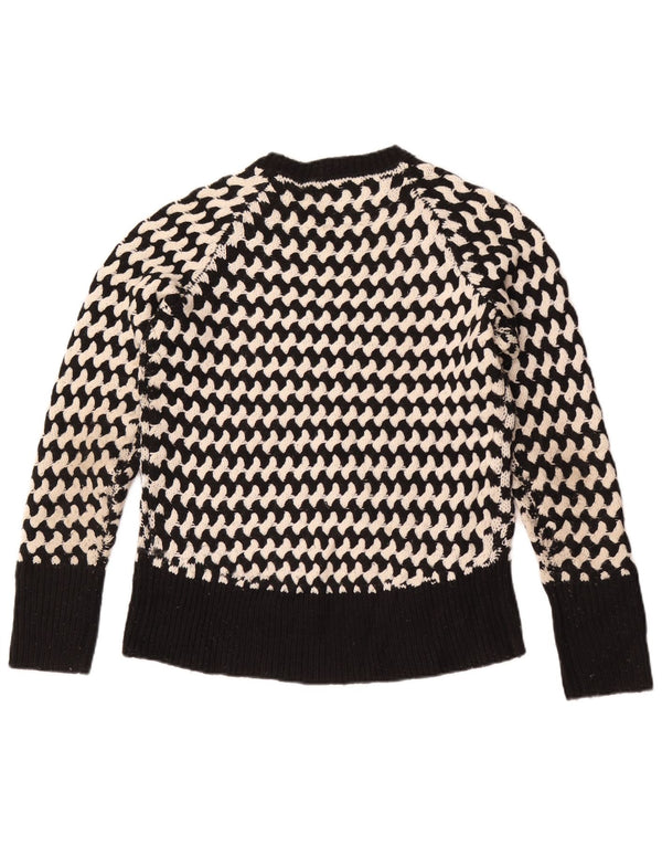 Rip Curl Womens Crew Neck Jumper Sweater US 8 Medium Black Striped