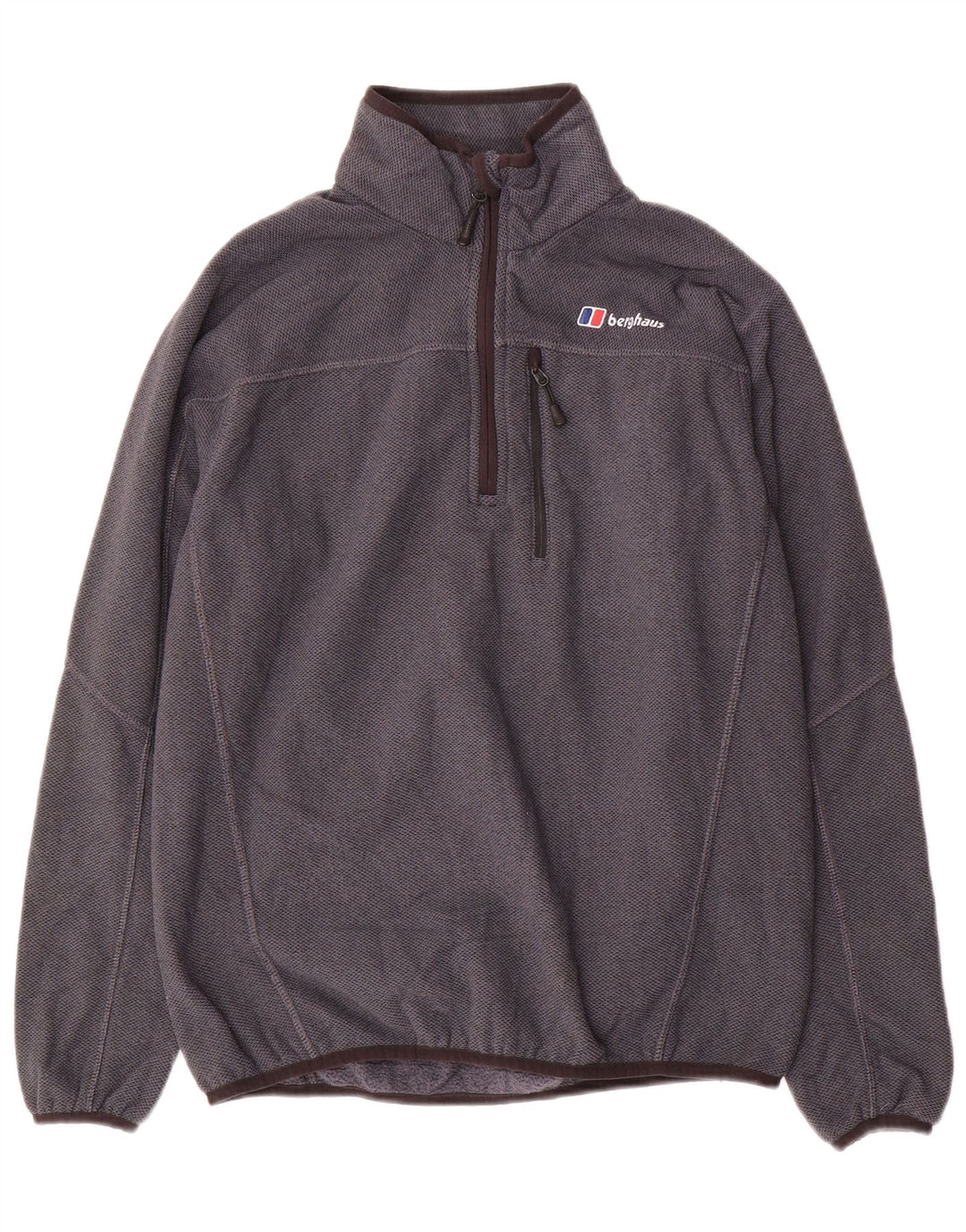 BERGHAUS Sweatshirt med lynlås til mænd, lille grå polyester