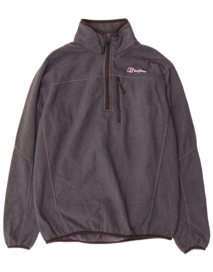 BERGHAUS Sweatshirt med lynlås til mænd, lille grå polyester