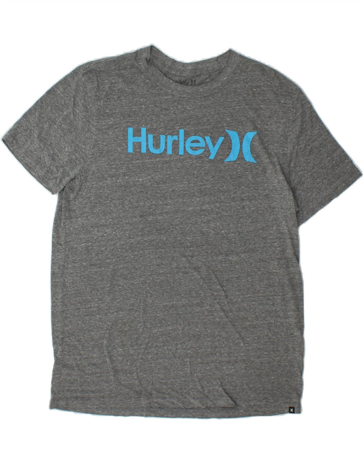 HURLEY Mens Graphic T-Shirt Top Medium Grey Vintage Hurley and Second-Hand Hurley from Messina Hembry 