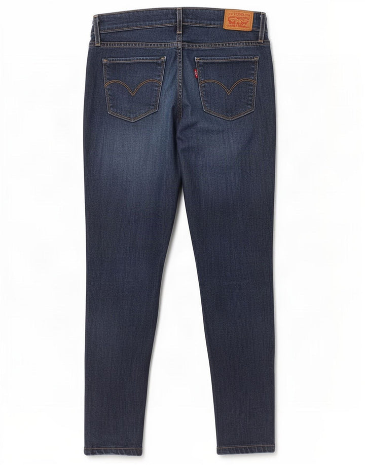 Levi's Dame 711 Skinny Jeans W27 L30 Navy Blue Lyocell