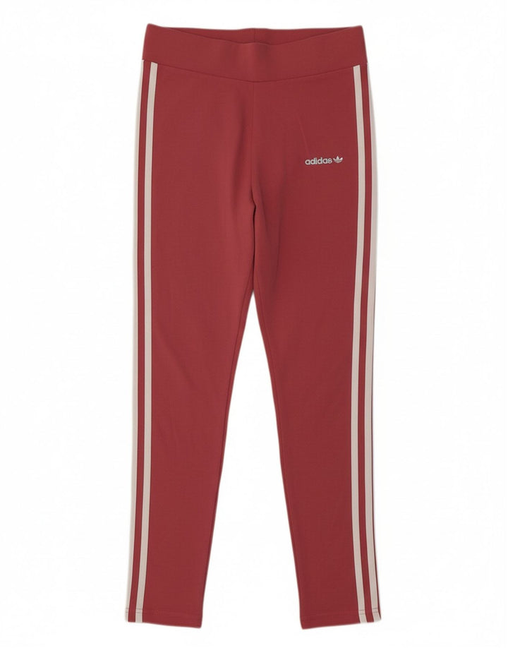 ADIDAS Womens Leggings UK 8/10 Small  Red