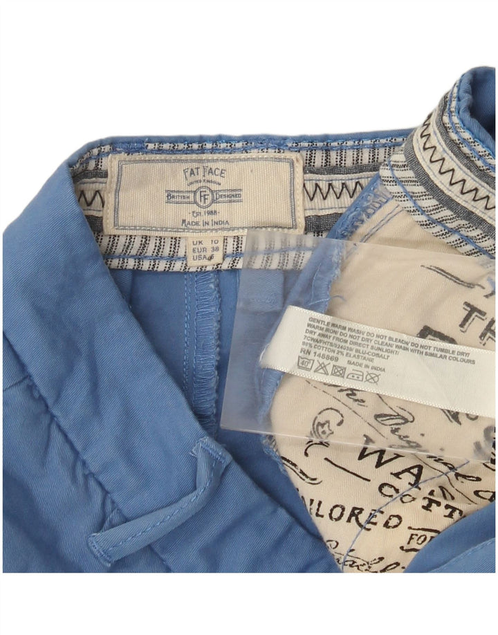 Fat Face Dame Chino Shorts UK 10 Small W30 Blue Cotton