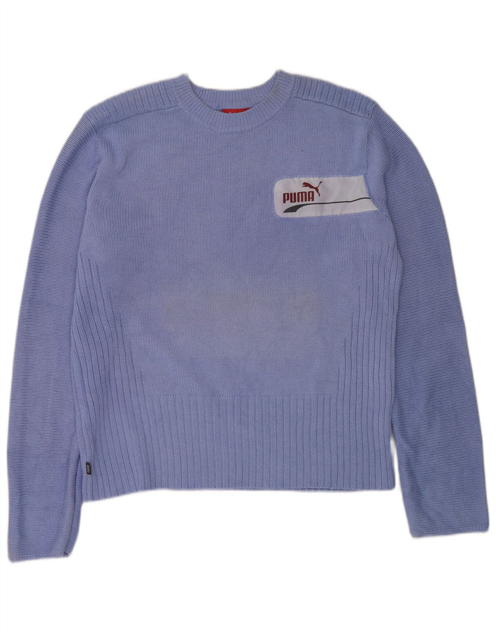 Puma herre rund hals sweater stor blå akryl