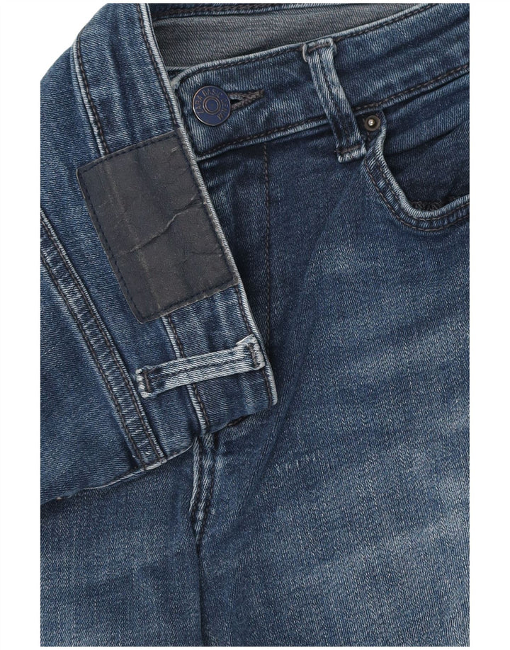 Zara Dame Slim Cropped Jeans W28 L24 Navy Blue