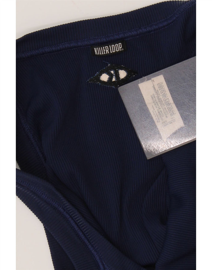 Killer Loop Damevest Top UK 8 Small Navy Blue Polyamid