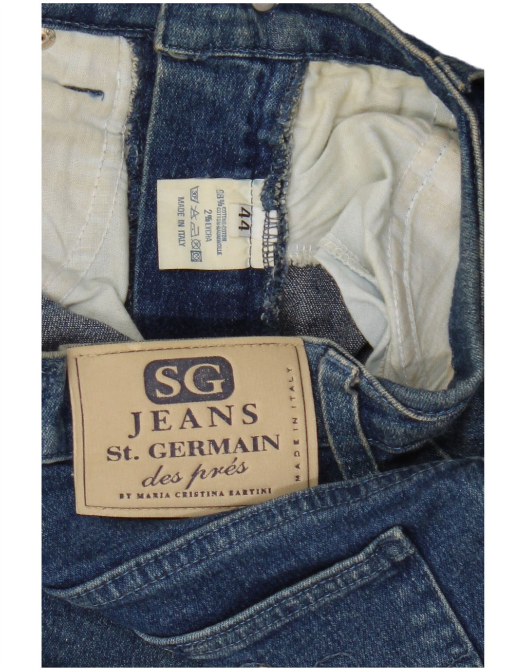 St. Germain koniske jeans til kvinder IT 44 Medium W27 L29 Blå Bomuld