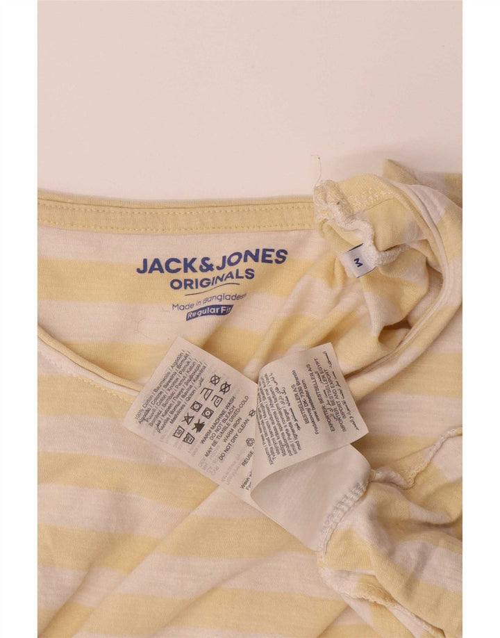 Jack & Jones herre T-shirt top mellem gul stribet bomuld