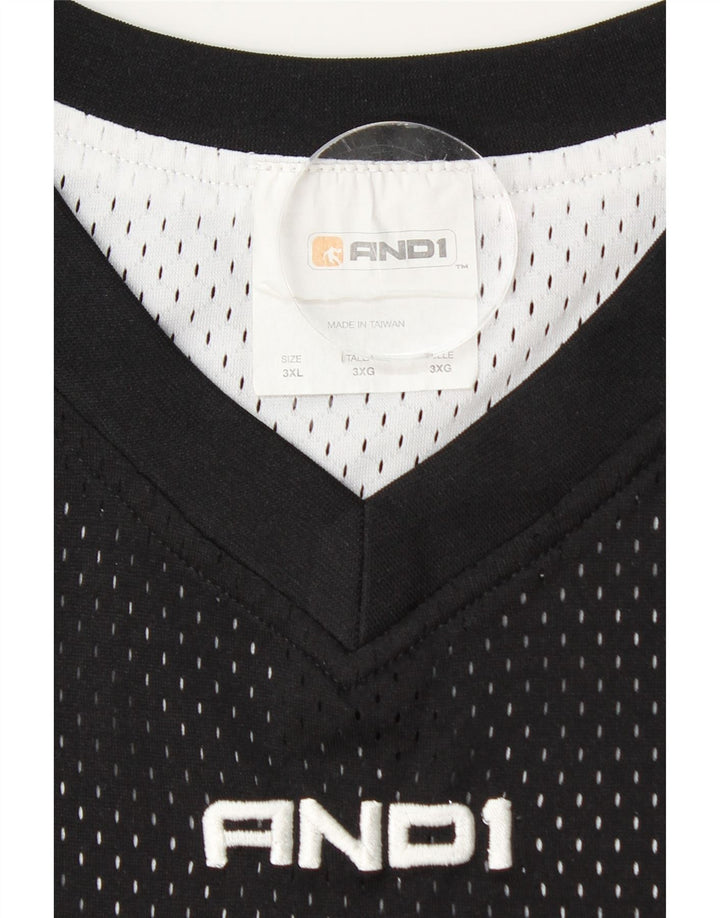 And1 Herre Grafisk Vest Top 3XL Sort Polyester