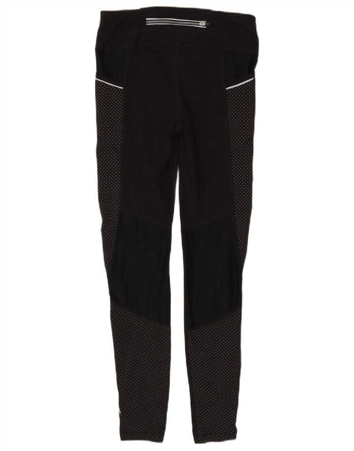 ATHLETA Womens Leggings UK 6 XS sort plettet polyester