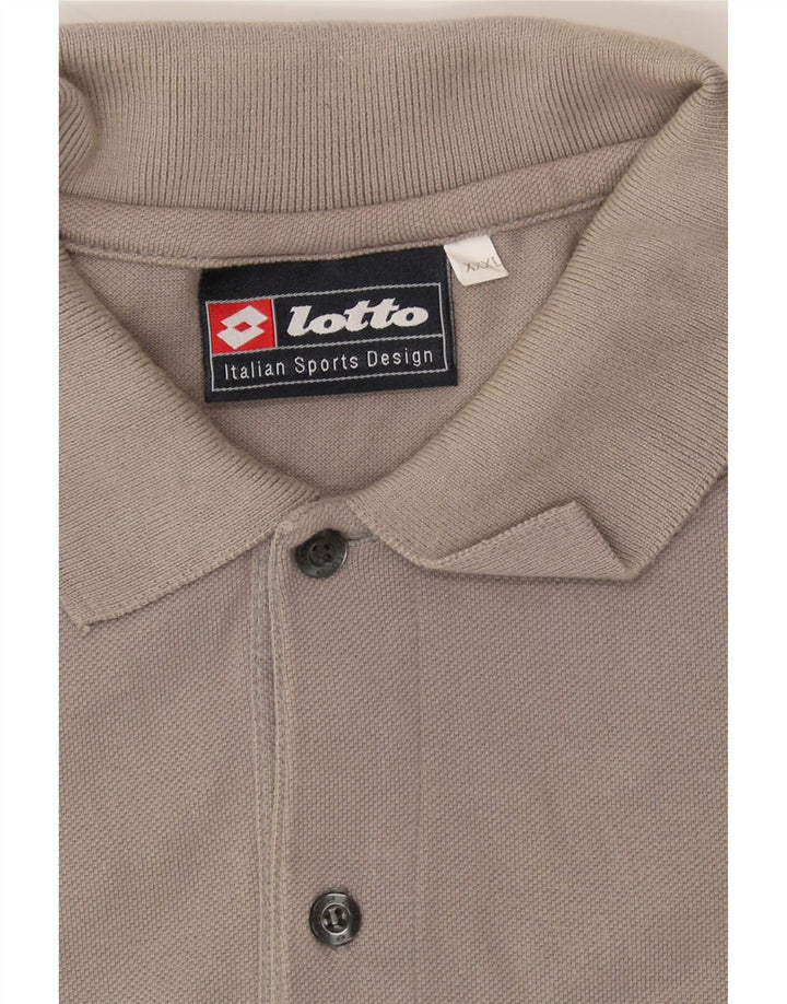 LOTTO Mens Polo Shirt 3XL Grey Cotton Vintage Lotto and Second-Hand Lotto from Messina Hembry 