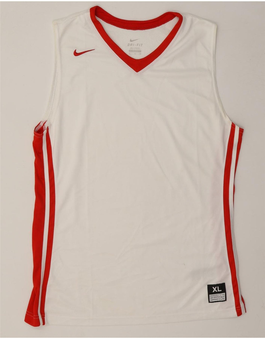 Nike Herre Dri Fit Vest Top XL Hvid Colourblock Polyester
