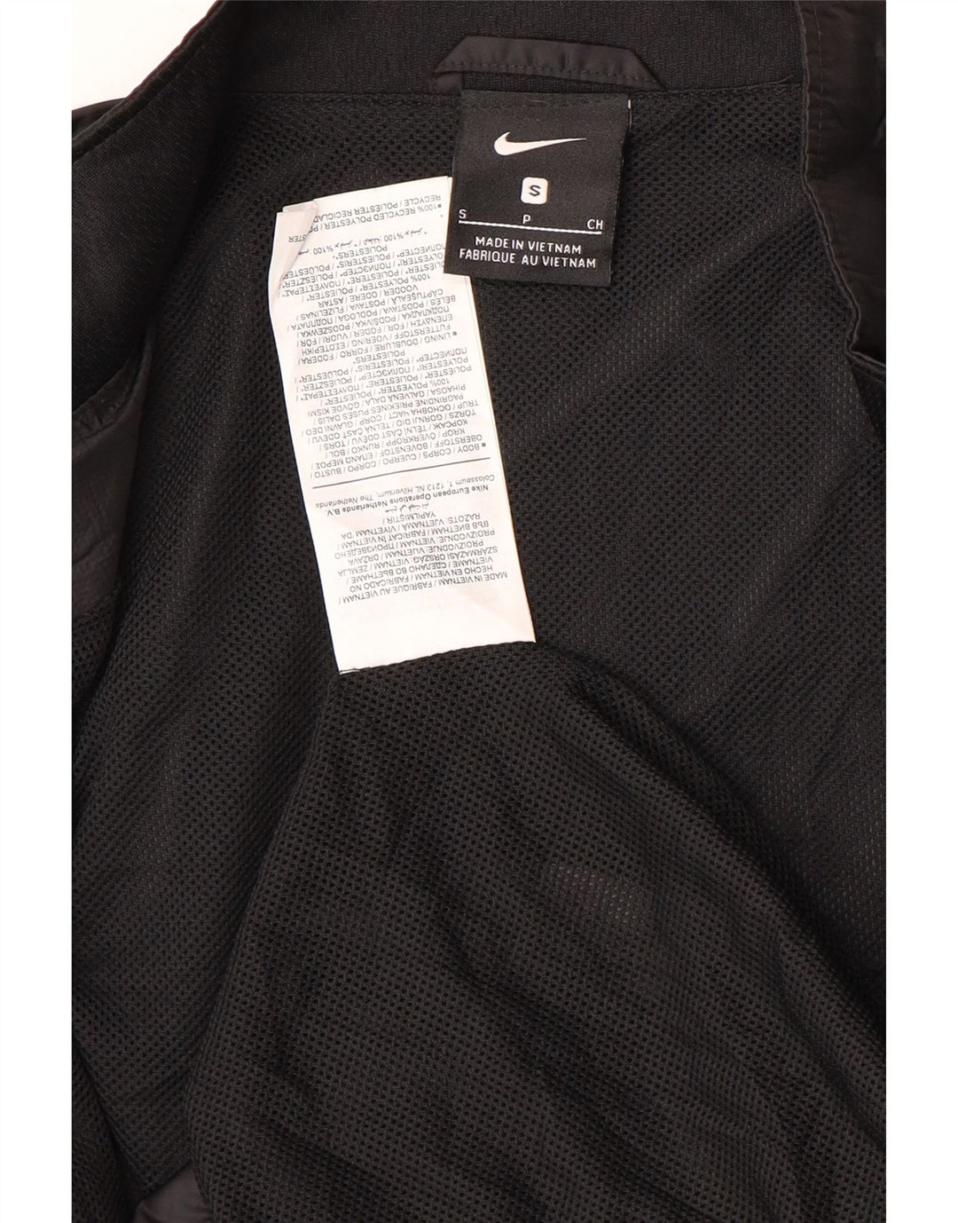 Nike Herre grafisk regnjakke lille sort polyester