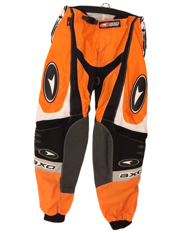 AXO Herre Graphic Moto Racer Bukser EU 54 2XL W38 L30 Orange Colourblock