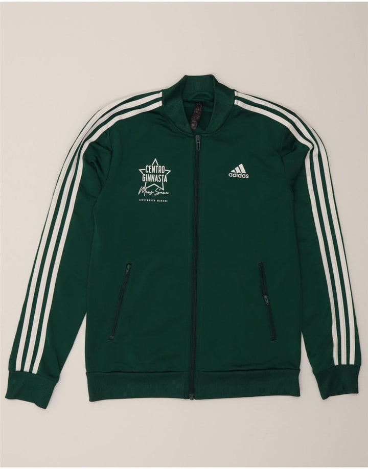 Adidas Grafisk træningsdragt topjakke til kvinder UK 8/10 Lille grøn polyester