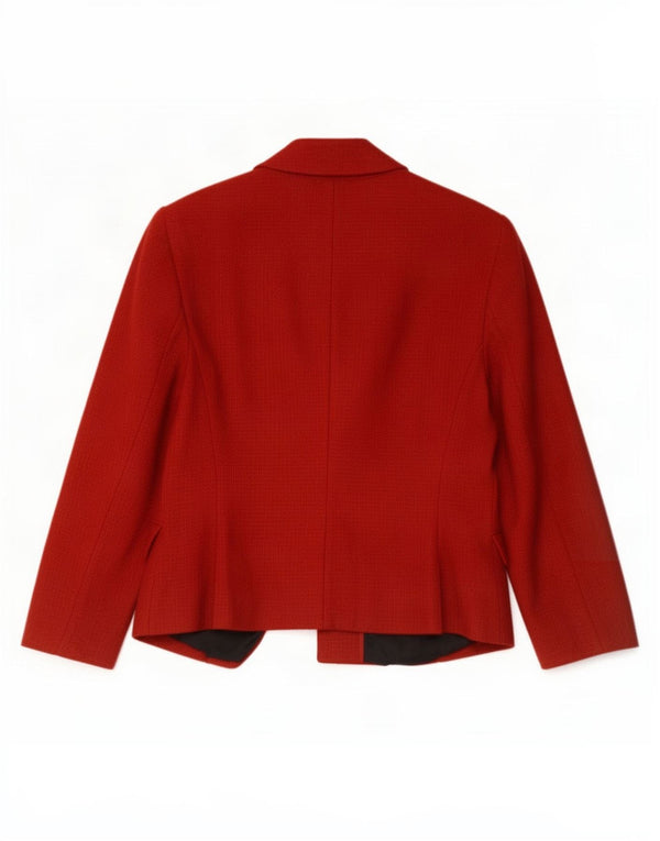 Marks & Spencer Dame 3-knaps 3/4-ærmet blazerjakke UK 12 Medium Rød