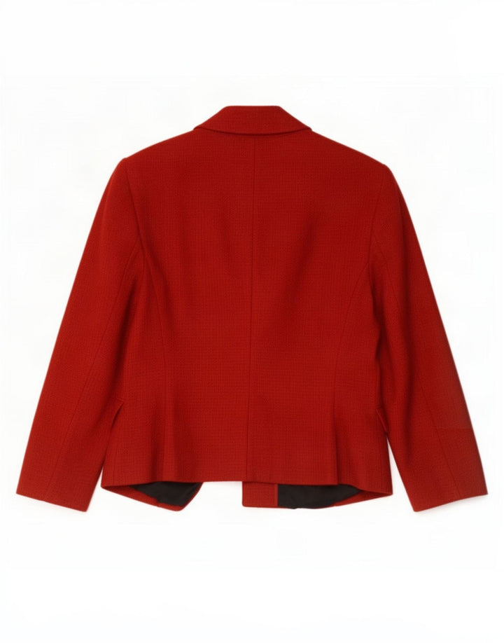 Marks & Spencer Dame 3-knaps 3/4-ærmet blazerjakke UK 12 Medium Rød