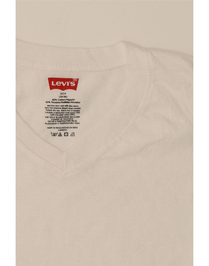 LEVI'S Mens T-Shirt Top UK 34/36 Small White Cotton Vintage Levi's and Second-Hand Levi's from Messina Hembry 