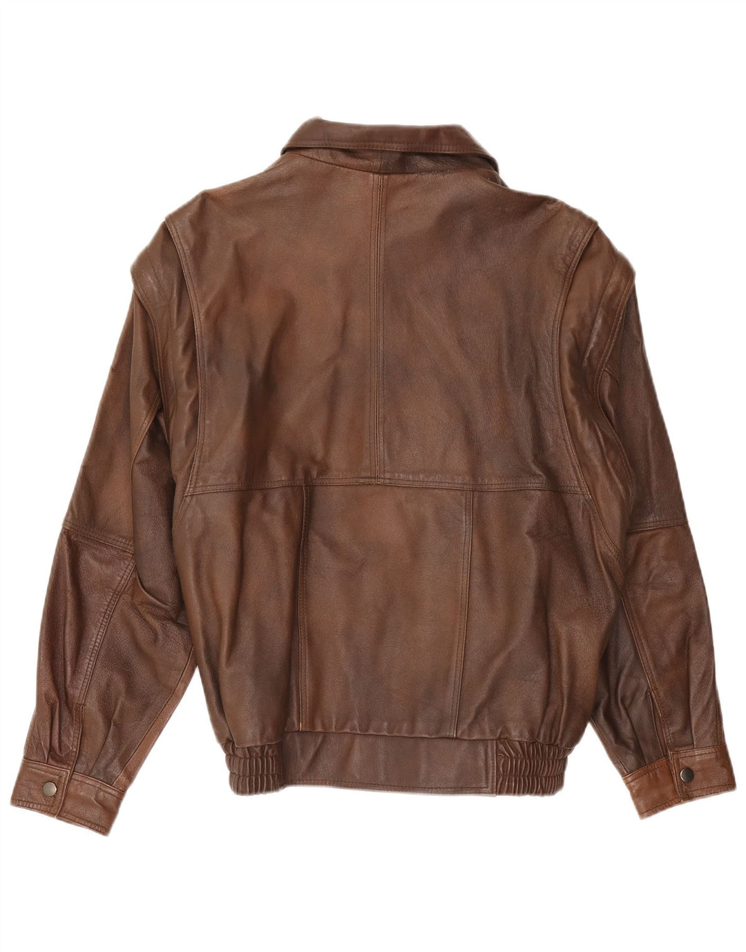 Vintage Herre Læderjakke UK 38 Medium Brun Læder Retro