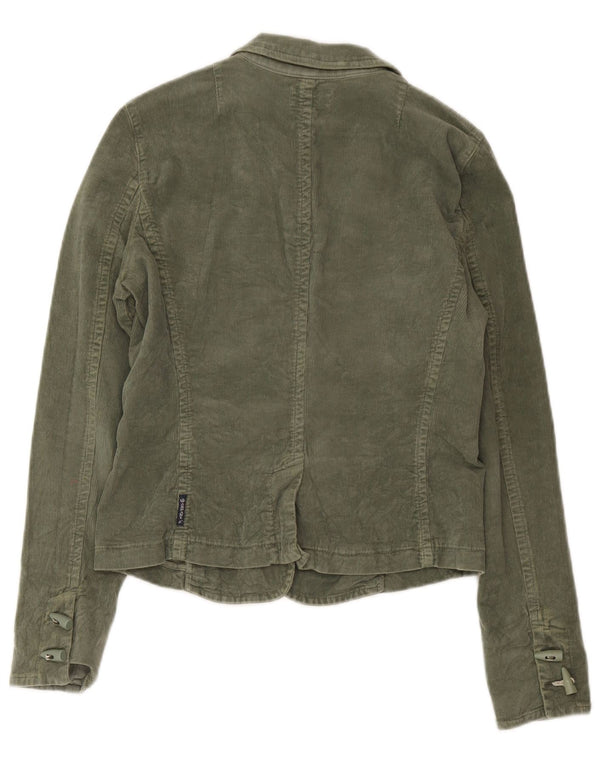 Armani Jeans Dame 3-knaps Corduroy Blazer Jacket UK 16 Large Khaki