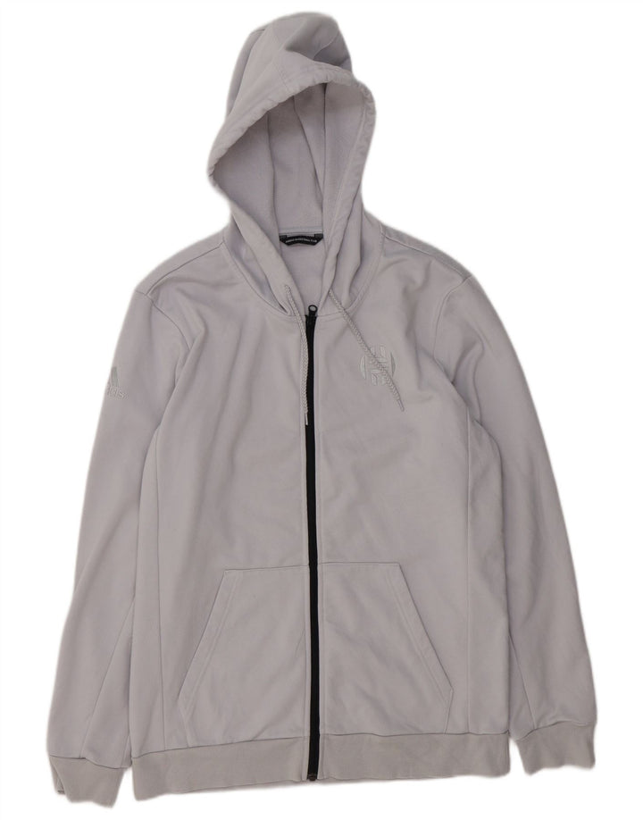 Adidas Hættetrøje med lynlås til mænd mellemgrå polyester