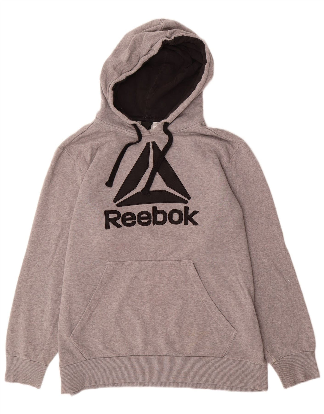 Reebok Grafisk hættetrøje til mænd, stor grå bomuld