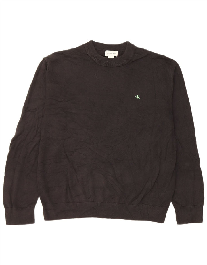Calvin Klein Jeans Herre Crew Neck Jumper Sweater Medium Black