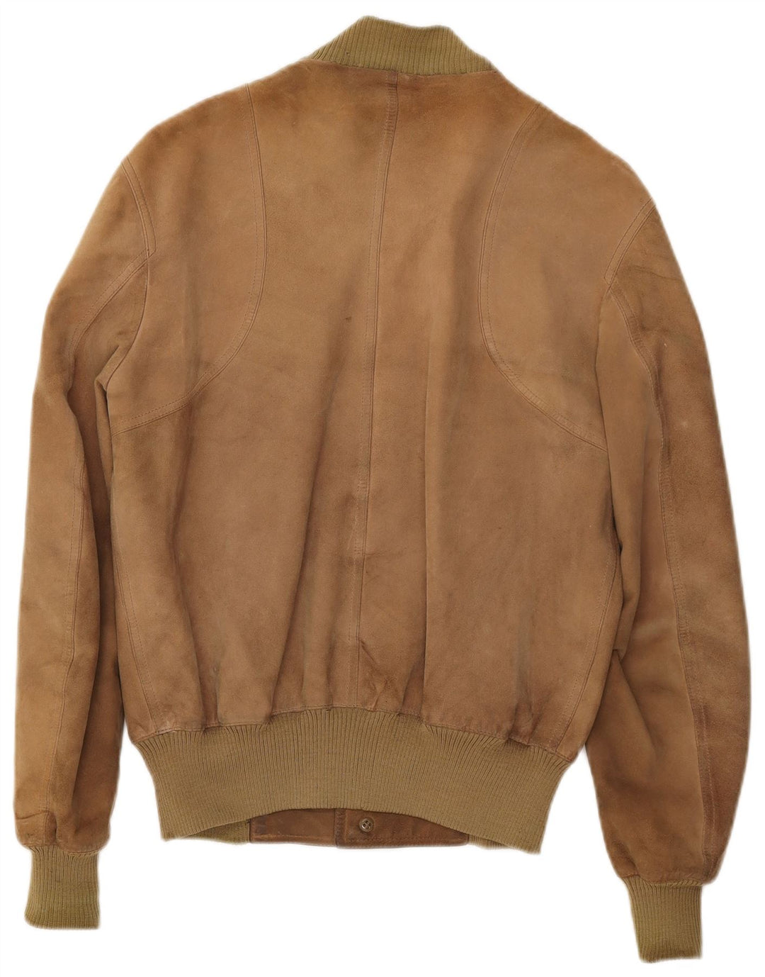 Vintage herre ruskind bomberjakke IT 50 Stort beige læder