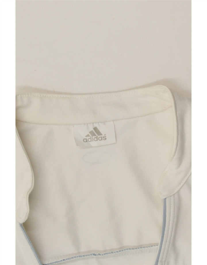 ADIDAS Womens Climalite T-Shirt Top UK 12 Medium White Polyester Vintage Adidas and Second-Hand Adidas from Messina Hembry 