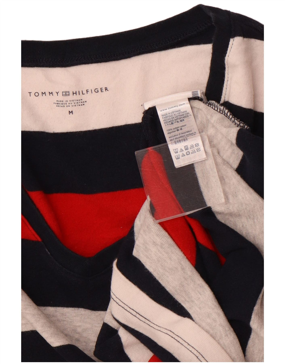 TOMMY HILFIGER T-shirt top til kvinder UK 12 Mellem flerfarvet stribet