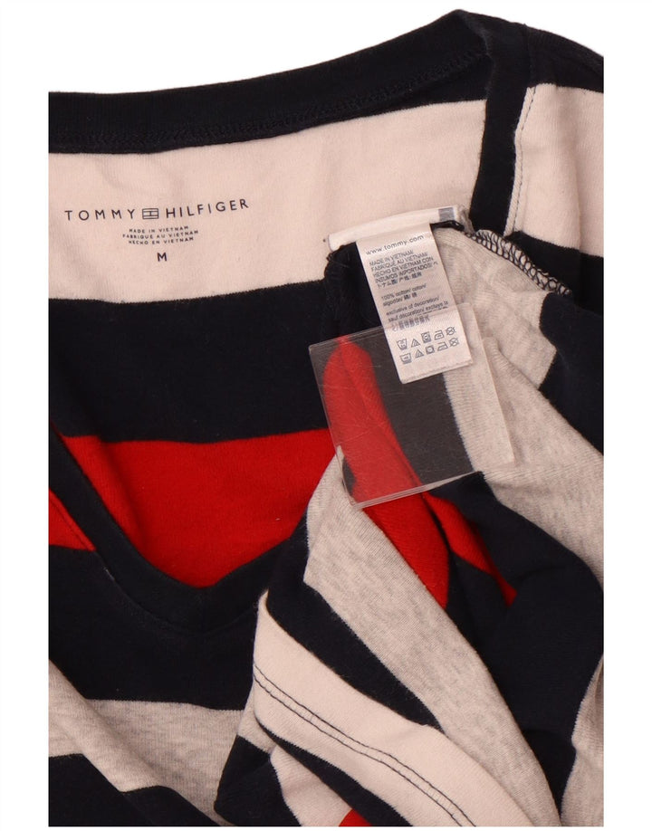 TOMMY HILFIGER T-shirt top til kvinder UK 12 Mellem flerfarvet stribet