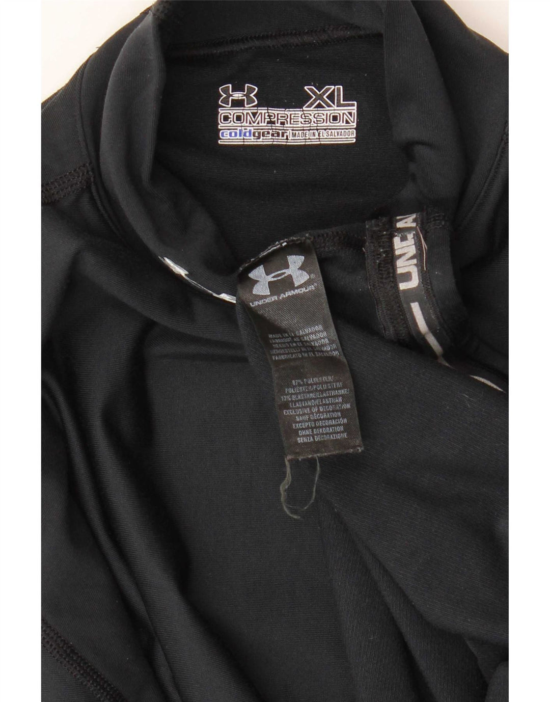 Under Armour Herre Cold Gear Top Langærmet XL Sort Polyester