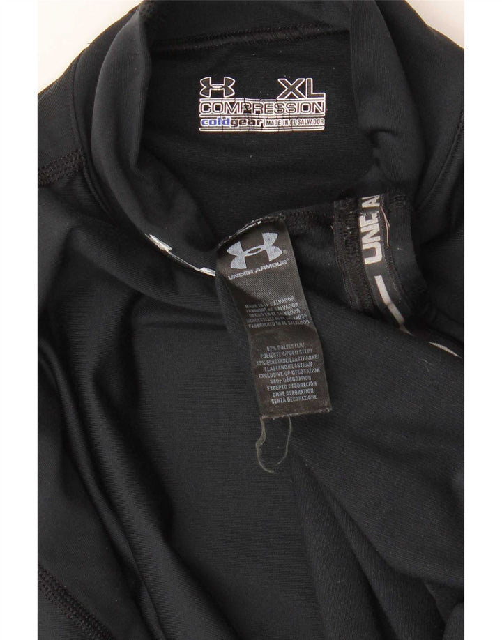Under Armour Herre Cold Gear Top Langærmet XL Sort Polyester
