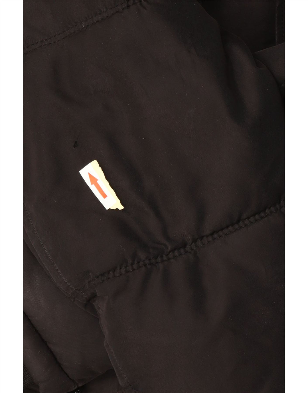 Zara Herre hættepolstret frakke UK 36 Lille sort polyester