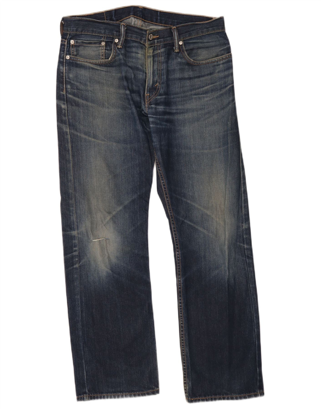 Levi's Herre 514 Straight Jeans W33 L30 Marineblå Bomuld