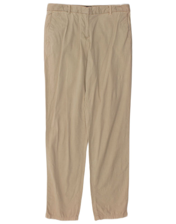 Marks & Spencer Womens Straight Chino Trousers UK 8 Small W28 L29 Beige