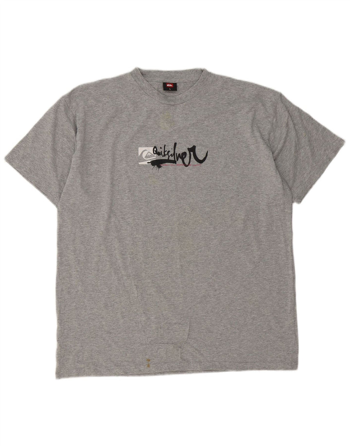 Quiksilver Herre Grafisk T-Shirt Top Stor Grå