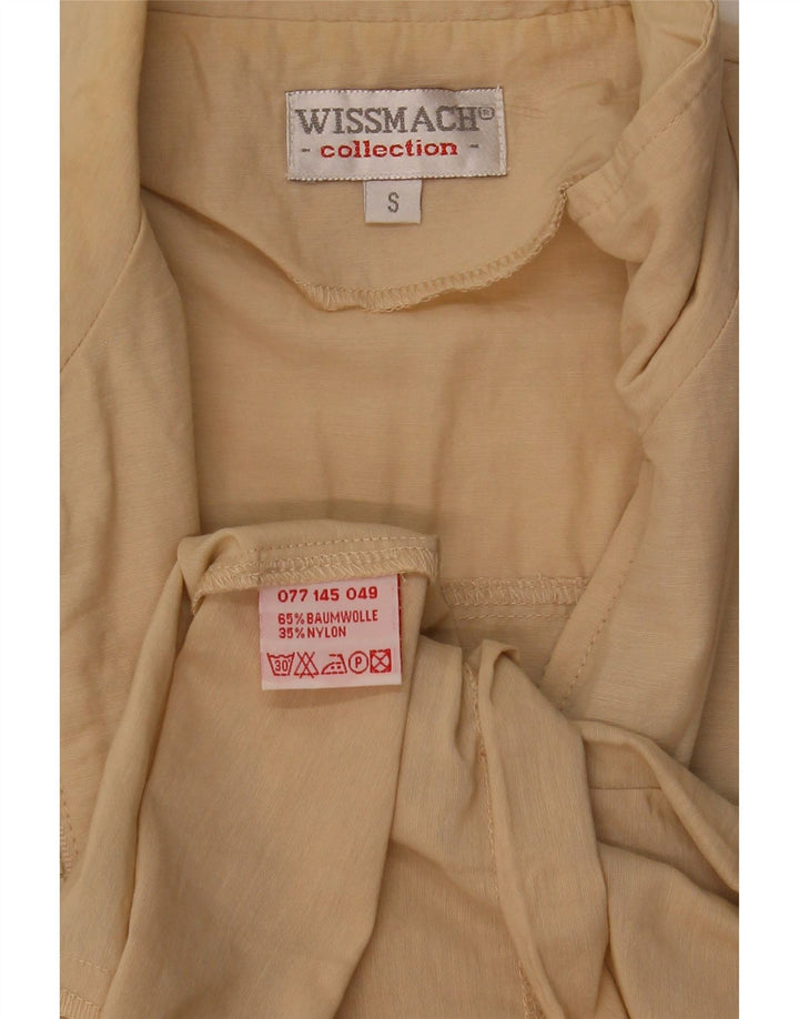 Wissmach Womens Oversized Gilet UK 10 Small Beige Bomuld