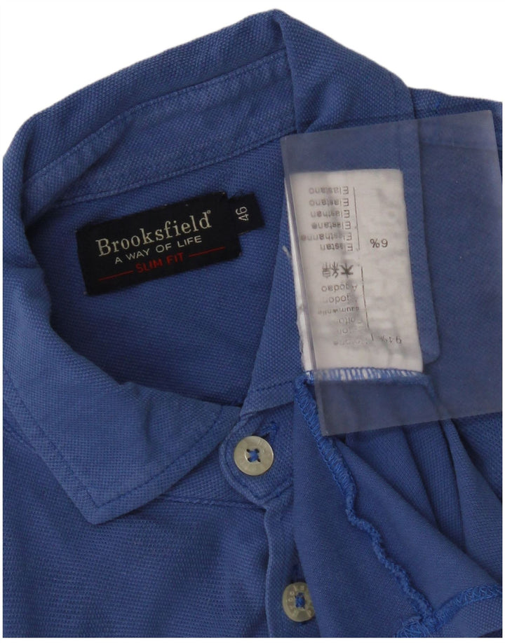 Brooksfield Herre Slim Fit Skjorte IT 46 Lille blå bomuld