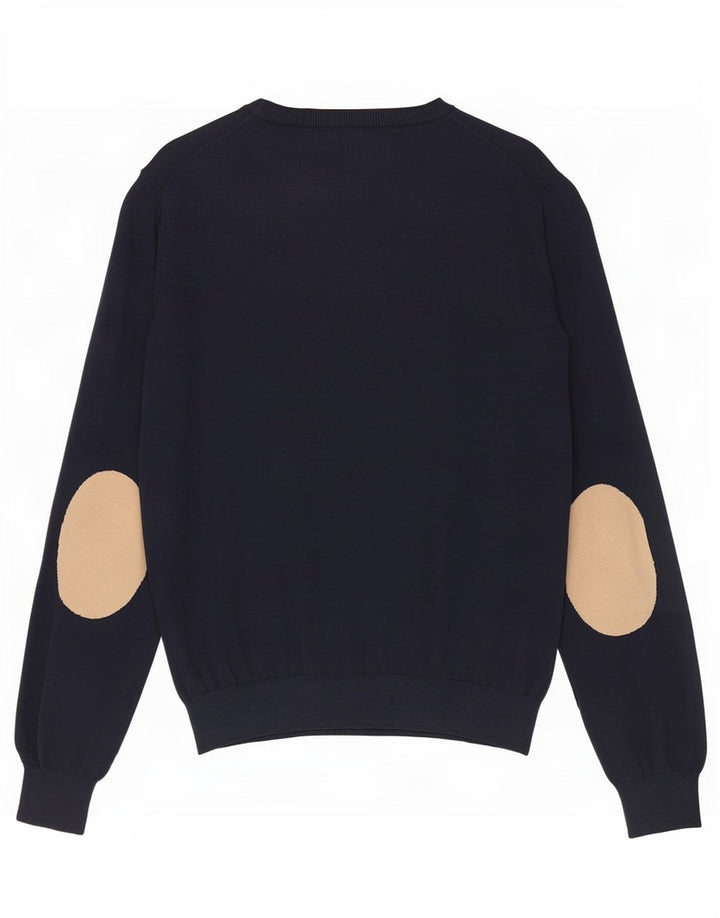 Sun68 Herre Crew Neck Jumper Sweater Medium Navy Blue Bomuld