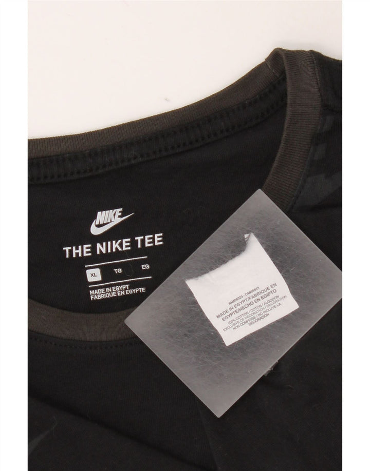 Nike Herre grafisk top langærmet XL sort bomuld