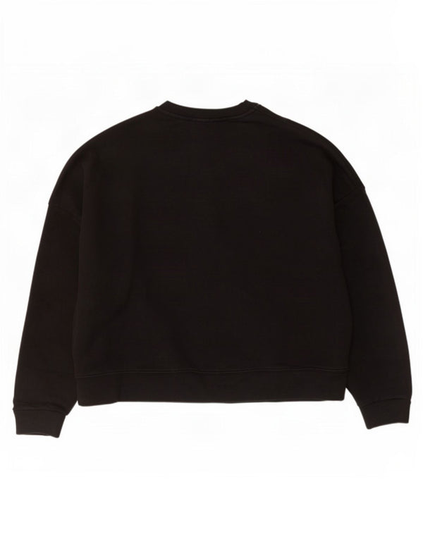 Ted Baker Womens Grafisk Oversized Sweatshirt Jumper Størrelse 5 XL Sort Blomster