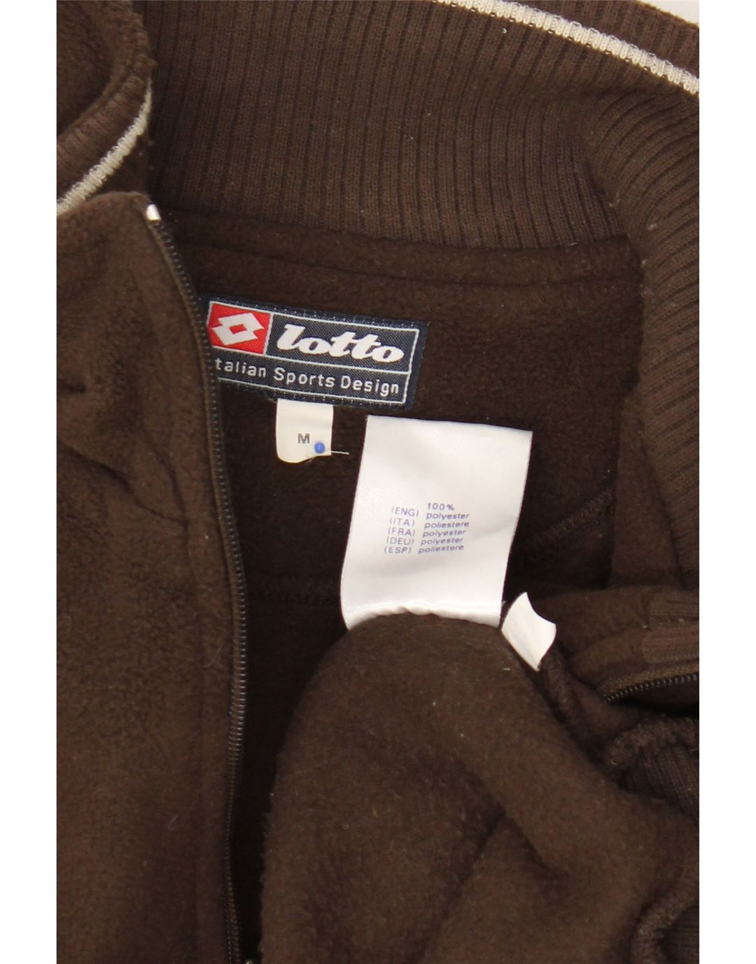 Lotto Herre lynlås hals fleece jumper medium brun polyester